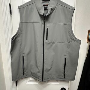 Men's Gray Zip-Up Vest
